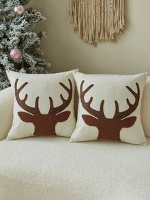 LCUHPCL Christmas Style Christmas Deer And Car Christmas Tree Embroidered Pillow Case 1 And 2 Pieces Home Decor Suitable For Sofa, Living Room, Indoor, Bedroom, Party And Other Various Environments - Multicolor - View 17