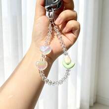 Creative Beaded Car Key Chain, Fresh Tulip Heart Car Keychain Pendant, Suitable For Various Keys And Car Keys, Small Gift For Family And Friends, Outdoor Anti-Loss Key Chain, Valentine's Day, Holiday Gift - A - View 11