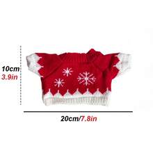1PC Cute Christmas Guinea Pig Sweater For 30cm Length Small Pets, Red Snowflake & Xmas Tree Knit Clothes For Small Pets Soft Elastic Small Pet Winter Clothes Warm Pet Outfit For Hamster, Sugar Glider, Mini Rabbit Holiday Costume - Multicolor - View 11