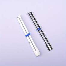 2pcs Handmade Patchwork Rulers, Sewing Measurement Tools, Metal Sliding Gauges, Designed For Precise Measurement In Fabric, Quilting And Various Sewing Tasks. Perfect For Sewing Projects, These Patchwork Rulers Help Position And Measure Button Edges And Parallel Line Distances. - Patchwork Ruler - View 9