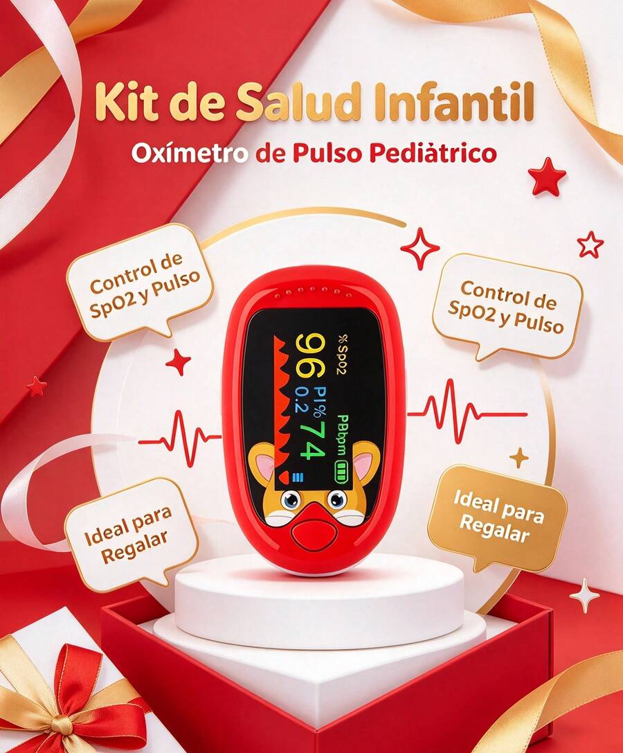 Oximeter & Accessories - Red - View 1