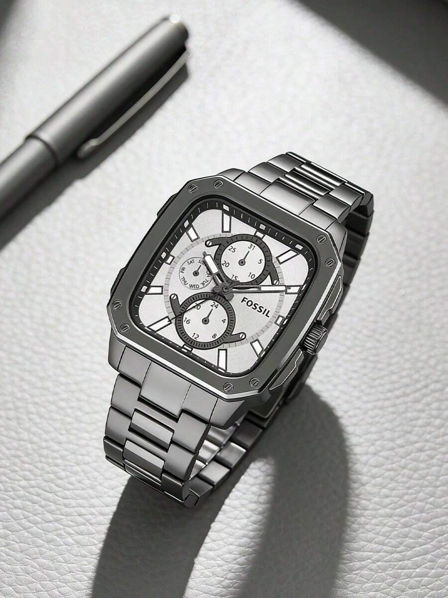 Fossil Multifunction Stainless Steel Black Dial Men's Watch BQ2655, BQ2657 - White - View 1