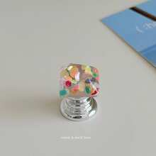 Colorful Glitter Toilet Flush Button Cover Decoration For Bathroom Water Tank Buttons, Also Suitable For Nail Art Assisting Purposes,Bathroom,Bathroom Accessories - 1pc Multicolor - View 2