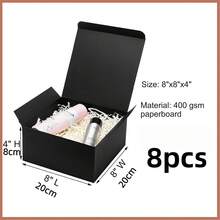 4pcs/1pc Black Cardboard Gift Box With Lid, Bridesmaid/Groomsman Proposal Invitation Box, Suitable For Wedding, Birthday, Christmas, Graduation Ceremony Holiday Gift Packaging - Multicolor - View 13