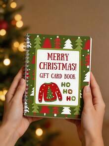 10pcs Christmas Gift Card Books, Christmas Tree Pattern Spiral Bound Scrapbook, Adult Holiday Gifts, Game Party, School Activity, Practical And Thoughtful Christmas Gifts For Friends And Family - Multicolor - View 2