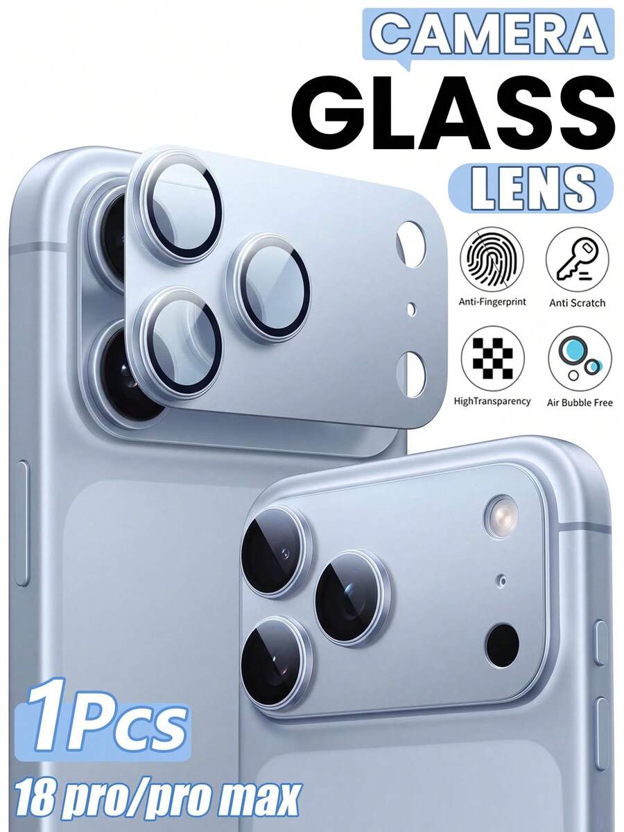 1 Paket [Baru 2026] Pelindung Lensa Kamera Kaca Tempered 9H+ Kompatibel dengan iPhone 18 Pro Max/18 Pro/17 Pro/17 Pro Max – Biru Muda, Perlindungan Lensa Terintegrasi, Cakupan Penuh, Pas 1:1 Tanpa Celah, Bingkai Logam, Anti Gores, Tahan Pecah, Bebas Gelembung, Mudah Dipasang, Ramah Casing, Hadiah Berkilau - Baby Blue - View 1