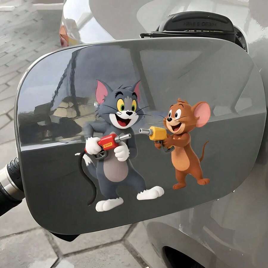 Warner Bros 1pc Tom And Jerry Cartoon Mouse Car Exterior Sticker, Fuel ...