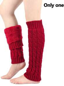 Thickened Knitted Floral Pattern Leg Warmers, Warm And Comfortable, Suitable For Matching With Boots, Women's Winter Warm Leg Warmers - Multicolor - View 13