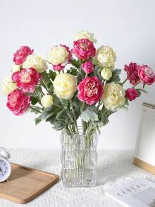 4pcs/6pcs Artificial Peony Flowers, Realistic Peony Flower Stems For Wedding, Party, Home Dining Table, Desktop Vase Display, Event Backdrop, Indoor Space Decoration, Multi-Scenario Layout Decorative Flower Stems - Multicolor - View 9