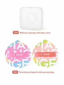 MAANGE 2pcs Triangle Cushion Powder Puff Set With 1 Breathable Storage Box, Dual-Use Dry And Wet, Easy Blending Makeup Sponge, Suitable For Contour, Nose, Eye Area Makeup, Can Be Placed In Home, Bathroom, Living Room, Bedroom Vanity, Convenient For Daily Facial Makeup, Portable, Essential Makeup Tool For Travel, Perfect Gift For Women And Girls. Room Decor, Beauty Sponge, Makeup Puff, Makeup Sponge, Makeup Sponge Set, Powder Puff, Triangle Powder Puff - Multicolor - View 11
