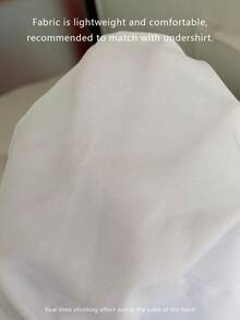 Plus Size Women's Long Sleeve Open Front Lapel 3 Pockets White Coat Regular Fit - White - View 11