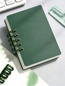 A7 Vintage Horizontal Loose-Leaf Notebook, Random Color, 160 Pages Thick Inner Pages, Mini Pocket Portable Memo Pad, Student Office Memo Diary, Ideal Holiday Gift - Multi-color - View 3