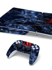 Cross-Border Hot-Selling 6pcs Military Green Camouflage Pattern P5 Slim Game Console Optical Drive Version Stickers, Dust-Proof And Wear-Resistant - View 8