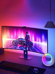 1PC RGB Color Changing Creative Table Lamp, Touch Remote Control LED Bedside Night Light, Ambient Decor Light For Bedroom, Guest Room, Valentine Gift - Multicolor - View 11