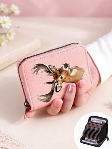 Dompet Pria, Motif Rusa yang Menawan, Tas Kartu Multifungsi, Dompet Koin, Tempat Kartu Kredit, Dompet Mini, Hadiah untuk Wanita dan Pria, Untuk Natal - MultiWarna - View 11