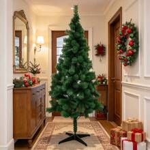Artificial Green Christmas Tree With Stable Base, Available In 150cm, 180cm, And 210cm Heights For Indoor Home, School, And Party Decoration - Green - View 4