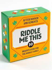 Fun Riddle Card Game 50 Riddles; A Puzzle Board Game For Holiday Parties, Family Gatherings, And Multiplayer Entertainment - Multicolor - View 2