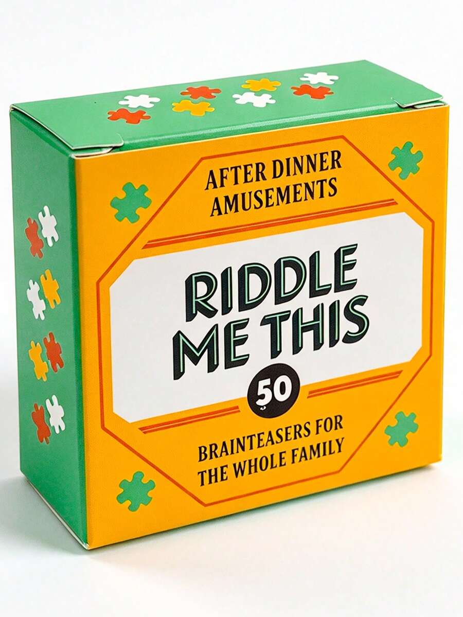 Fun Riddle Card Game 50 Riddles; A Puzzle Board Game For Holiday Parties, Family Gatherings, And Multiplayer Entertainment