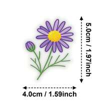 56pcs Fresh Daisy Floral Doodle PET Stickers, Suitable For Decorating Stationery, Gift Packaging, Patterned Envelope Seals, Self-Adhesive Labels, Planner And Creative Projects - one-size - View 2