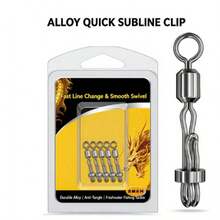 Alloy Fishing Line Swivel With Shock Absorption, Quick Change Fishing Line Connector, Convenient Bait Attachment Anti-Tangle Design, Lake Fishing, Shore Fishing And Freshwater Fishing Line Connector Tackle - A - View 3