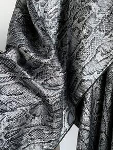 1pc New Shiny Snake Skin Pattern Personalized Shawl Scarf For Women, Elegant Accessory For Evening Dress, Dinner, Travel And Daily Wear, Mid-Length Luxury Metal Pattern Headscarf - Multicolor - View 7