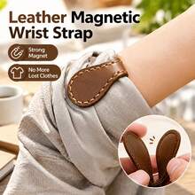 2pcs Reusable Shirt Cuff Clips, Canvas Bag Fixing Buckle, Round Invisible Cuff Fastener For Rolling Up Sleeves, No-Sew Clothing Fixing Strap, No-Sew Buckle Accessory - 2 PCS - View 1