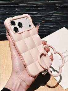 Cute 3D Cloud Puff Silicone Phone Case Compatible With Iphone 11 12 13 15Plus 16 17 18 Pro Max Shockproof Soft Cover With Phone Charm Accessories - Antique White - View 8