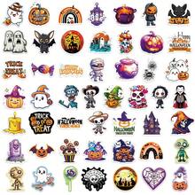 TOOUEE 100pcs Non Repeating Halloween Cartoon Pumpkin&Skeleton Theme Stickers Party Favors Vinyl Waterproof Holiday Party, Halloween Party Cartoon Stickers Decoration - View 4