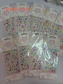 5pcs Set Acrylic Large Gem Stickers, Multicolor Self-Adhesive Rhinestone Stickers For DIY Creative Handmade Decoration - Multicolor - View 10