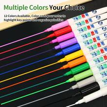 12-Color Green Board Marker Set, Erasable Green Board Markers, Smooth Writing And Easy To Erase, Multi-Color Refillable Ink For Teachers And Students, Perfect For Classroom Use, Back To School - Multicolor - View 6
