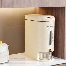Rice Bucket Household Airtight Rice Storage Container Anti-Insect Anti-Moisture Kitchen Rice Dispenser - Multicolor - View 9