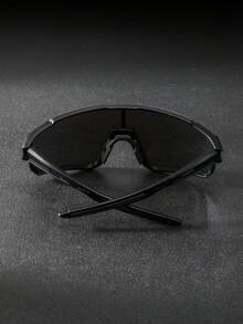 Multiple Pairs Of Men's Large Frame One-Piece Lens Sports Fashion Glasses Set, Colorful Coated Anti-Ultraviolet - Multicolor - View 3