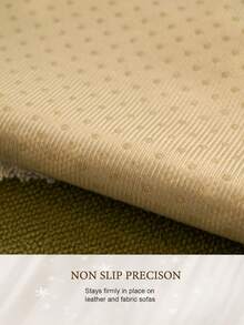 1pc Christmas Sofa Cover, Snowflake Xmas Element Plush Couch Cover, Non-Slip, Anti-Scratch & Machine Washable, Furniture Protector For Dog Cat, Fits 1/2/3/4 Seater & L Shape Sofa - Green - View 5