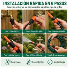Green Reinforced PVC Garden Hose With Spray Gun And Connectors, Outdoor Watering Kit Available In Lengths Of 10M, 15M, And 20M - A - View 5