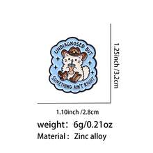 Cute Cartoon Cat Enamel Pin, "Something Ain't Right" Slogan Brooch, Cowboy Style Decor Badge For Backpack Jacket Hat, Lovely Gift For Cat Lovers - Multicolor - View 12