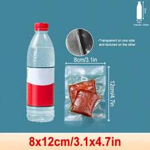 100/500pcs Transparent Embossed Texture Vacuum Sealer Bags, PE Nylon Breathable Food Storage Bags For Home And Commercial Use, Suitable For Meat, Seafood, Grains, Nuts, Dried Fruit, Medicine, Fresh Food Storage In Kitchen - Clear - View 15