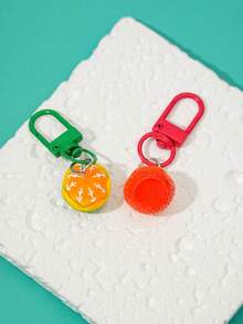 Cute Mini Realistic Peeled Orange Keychain, Resin Fruit Bag Charm, Handbag Backpack Decoration Accessory, Cute Party Favor Gift, Adult Accessory - Multi-color - View 6