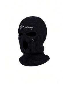 1pc Unisex Embroidered Knit Beanie Hat With Knit Gloves, Suitable For Daily Autumn/Winter Warmth And Outdoor Travel - Multicolor - View 8