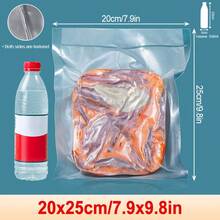 100/500pcs Transparent Embossed Texture Vacuum Sealer Bags, PE Nylon Breathable Food Storage Bags For Home And Commercial Use, Suitable For Meat, Seafood, Grains, Nuts, Dried Fruit, Medicine, Fresh Food Storage In Kitchen - Clear - View 33