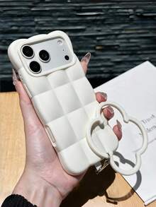 Cute 3D Cloud Puff Silicone Phone Case Compatible With Iphone 11 12 13 15Plus 16 17 18 Pro Max Shockproof Soft Cover With Phone Charm Accessories - Antique White - View 11