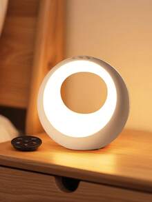 1pc Rechargeable Touch Night Light, Dimmable Touch Desk Lamp, Portable Ring Light For Bedroom, Rechargeable Bedside Lamp, Suitable For Bedroom, Nursery, Hallway, Living Room And More - Multicolor - View 8