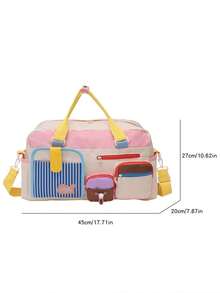 Sports Bag; Hand Luggage Bag; Personalized Casual Crossbody Gym Bag; Short-Distance Travel Bag With Shoe Compartment; Luggage Bag - Multicolor - View 10