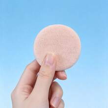2pcs/3pcs/4pcs/6pcs Pure Cotton Ribbon Dry Powder Puff, Round Flocked Loose Powder Puff, Pressed Powder Puff, Dry Powder Makeup Setting, Facial Makeup Sponge Puff, Beauty Makeup Tool, Home Travel, Suitable For Men And Women, Gift, Holiday - Multicolor - View 4