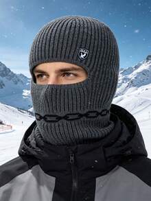 1pc Unisex Multi-Functional Warm Knitted Beanie Hat, Cold-Proof Knitted Cap For Autumn/Winter, Suitable For Daily Wear, Outdoor Activities And Cycling - Multicolor - View 2
