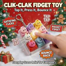 1 buah Keycap Clicker Fidget Dumpling, Gantungan Pereda Stres 9-Grid, Gantungan Tas untuk Anak Perempuan, Hadiah Halloween Natal untuk Tas Bingkisan - MultiWarna - View 3