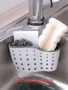 1pc Sink Hanging Strainer Basket Set, Includes 9 Sponge & Silicone Storage Boxes, Adjustable Hanging Strainer Rack, Sponge Storage Rack, Faucet Hanging Basket, Kitchen Storage Bag (Please Purchase Based On SKU Image) - Multi-color - View 12
