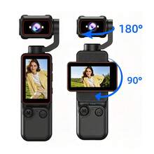 Kamera Olahraga Saku 4K Ideal Untuk Olahraga Luar Ruangan Ski Bersepeda Mendaki Gunung Layar 1,97 Inci Perekam Video HD WiFi Layar Dapat Diputar 180° & Lensa Dapat Diputar 360° Kamera Vlog Dengan Penglihatan Malam Inframerah Mendukung Pemotretan Orang Pertama & Perekaman Keamanan - View 8