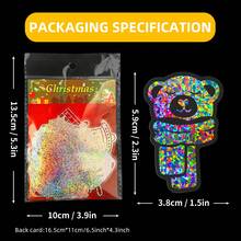 50 Buah Stiker Glitter Holografik Natal, Stiker Dekoratif Elemen Natal, Stiker Tahan Air untuk Jurnal, Botol Minum, dan Casing Ponsel - Satu-Ukuran - View 5