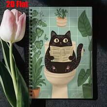 Buku Catatan Spiral Kartun Anime Klasik Kucing Hitam, Desain Gaya Akademik dengan Pola Bunga Berwarna-warni, Kertas Berkualitas Tinggi. Cocok untuk Sekolah, Kantor, dan Kreasi Artistik - Hadiah Sempurna untuk Teman, Guru, dan Siswa. Bertema Kucing - Satu buku (50 halaman, 100 halaman) - View 22