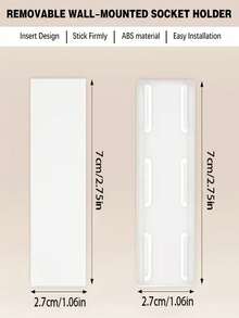 3/6pcs White Power Strip Holder, No-Drill Power Strip Router Wall Mount, Wall-Mounted Socket Power Strip Storage Organizer, Detachable Fixing Bracket, Space-Saving Organizer For Home Office, Practical Hooks, Office Organization, Minimalist Design, Practical Hooks - View 3